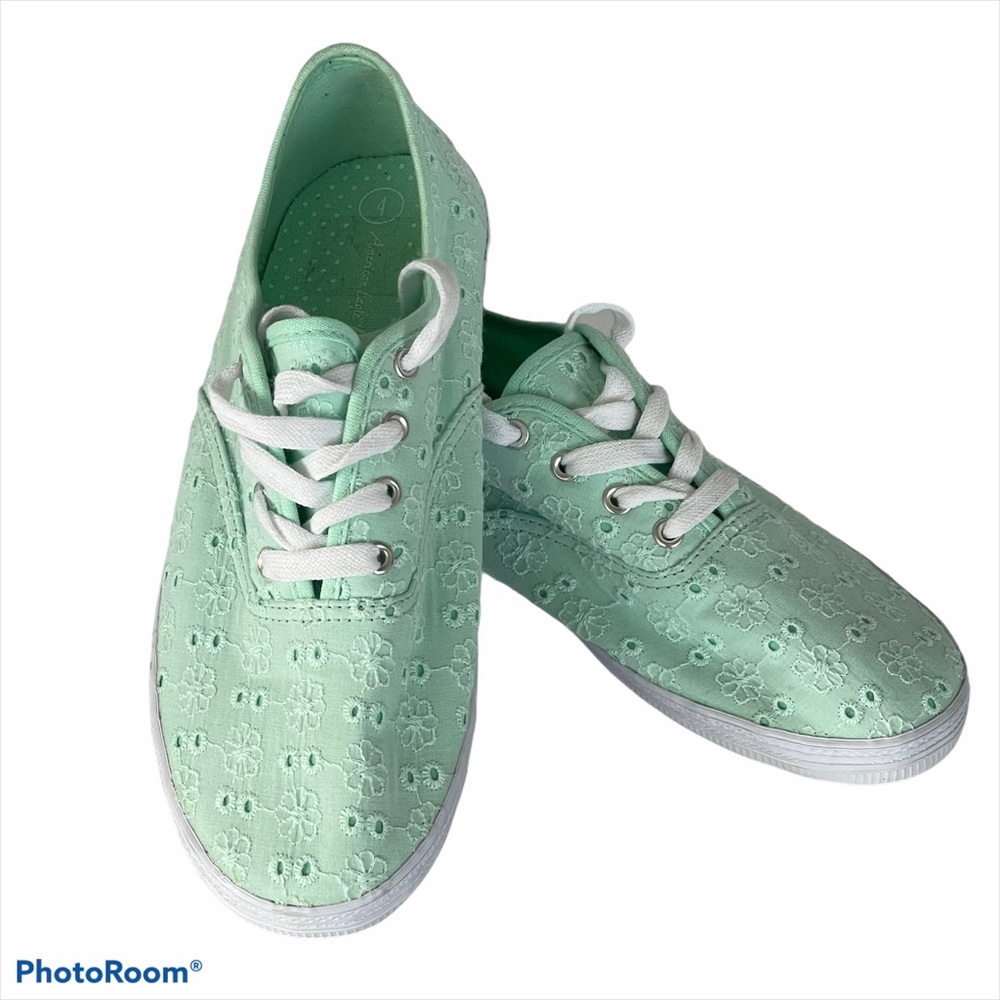 American Eagle flower canvas shoes!